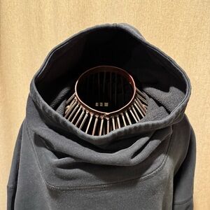 ZYIA Black Oh So Soft Fleece Lined Hoodie Oversized Cowl Neck Size Large